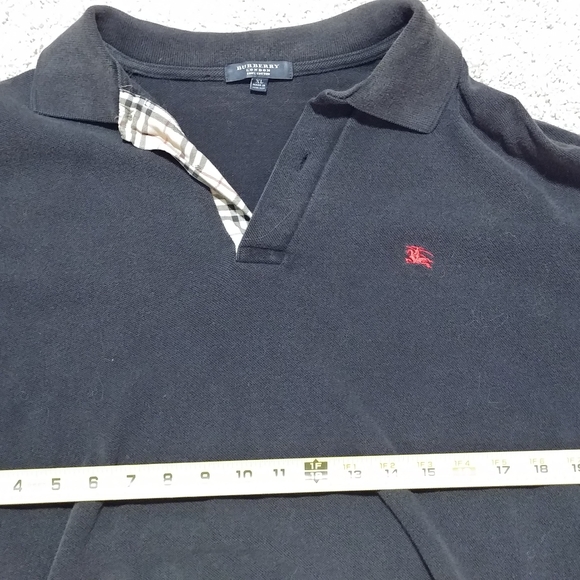 Burberry Polo Shirt Men's XL Black - Picture 3 of 5